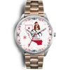 Basset Hound California Christmas Special Silver Wrist Watch