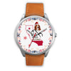 Basset Hound California Christmas Special Silver Wrist Watch