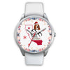 Basset Hound California Christmas Special Silver Wrist Watch