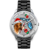 Boxer Dog On Christmas Florida Wrist Watch