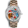 Boxer Dog On Christmas Florida Wrist Watch