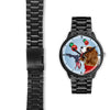 Cavalier King Charles Spaniel On Christmas Print Wrist WatchFL State