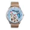 Cute Dalmatian On Christmas Florida Wrist Watch