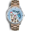 Cute Dalmatian On Christmas Florida Wrist Watch