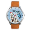 Cute Dalmatian On Christmas Florida Wrist Watch
