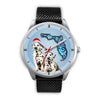 Cute Dalmatian On Christmas Florida Wrist Watch