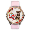 Cute Chihuahua Dog New York Christmas Special Wrist Watch