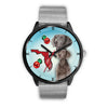 Weimaraner On Christmas Florida Wrist Watch