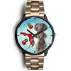 Weimaraner On Christmas Florida Wrist Watch