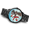 Weimaraner On Christmas Florida Wrist Watch