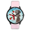Weimaraner On Christmas Florida Wrist Watch