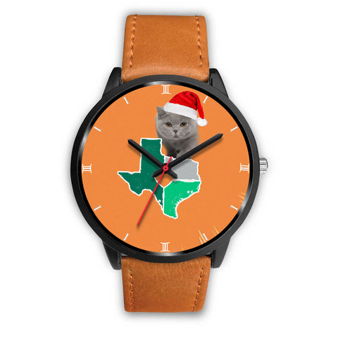 British Shorthair Cat Texas Christmas Special Wrist Watch