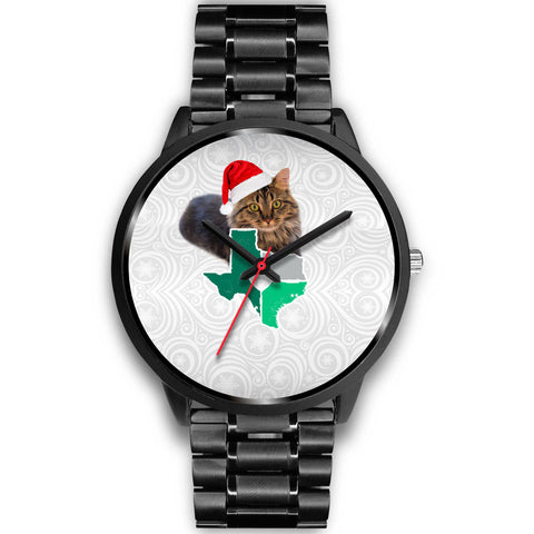 Maine Coon Cat Texas Christmas Special Wrist Watch