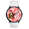 Basset Hound On Christmas Alabama Wrist Watch