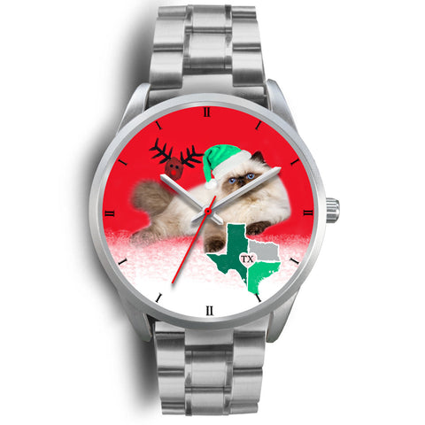 Himalayan Cat Texas Christmas Special Wrist Watch