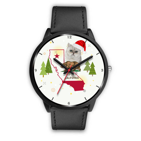 Exotic Shorthair Cat California Christmas Special Wrist Watch