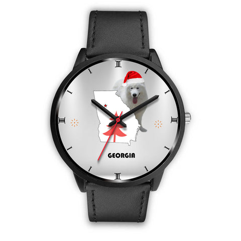 Samoyed dog Georgia Christmas Special Wrist Watch