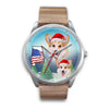 Pembroke Welsh Corgi Alabama Christmas Wrist Watch
