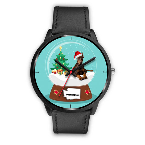 Doberman Pinscher Washington Christmas Special Wrist Watch