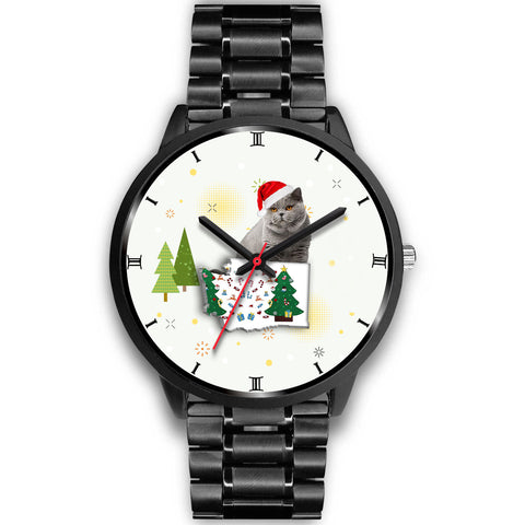 British Shorthair Cat Washington Christmas Special Wrist Watch