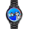 Dalmatian Dog On Blue Pennsylvania Christmas Special Wrist Watch