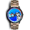 Dalmatian Dog On Blue Pennsylvania Christmas Special Wrist Watch