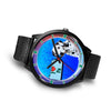 Dalmatian Dog On Blue Pennsylvania Christmas Special Wrist Watch