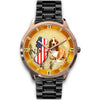 Basset Hound New Jersey Christmas Special Rose Gold Wrist Watch