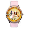 Basset Hound New Jersey Christmas Special Rose Gold Wrist Watch
