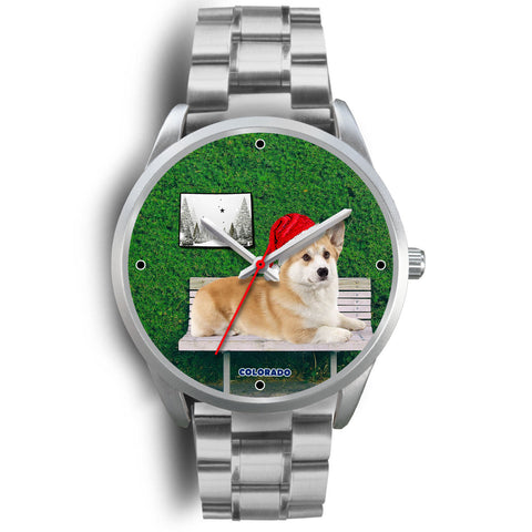 Pembroke Welsh Corgi Colorado Christmas Special Wrist Watch