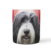 Bearded Collie Print 360 White Mug