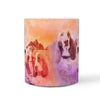 Basset Hound On Mount Rushmore Warm Color Art Print 360 Mug