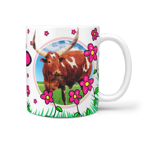 AnkoleWatusi Cattle(Cow) Print 360 White Mug