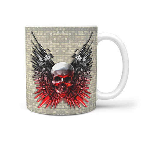 Limited EditionGun And Skull Print 360 Mug