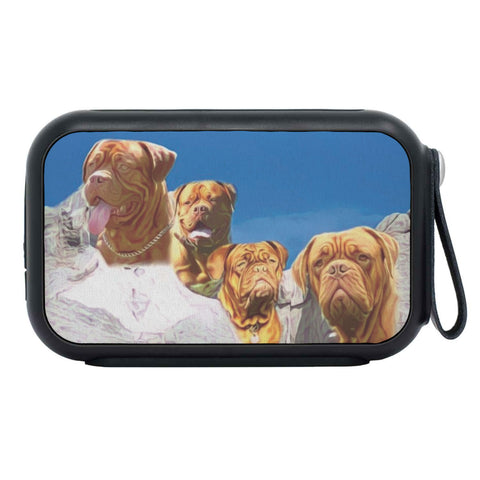 Bordeaux Mastiff Mount Rushmore Print Bluetooth Speaker