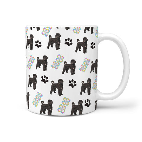Portuguese Water Dog Patterns Print 360 White Mug
