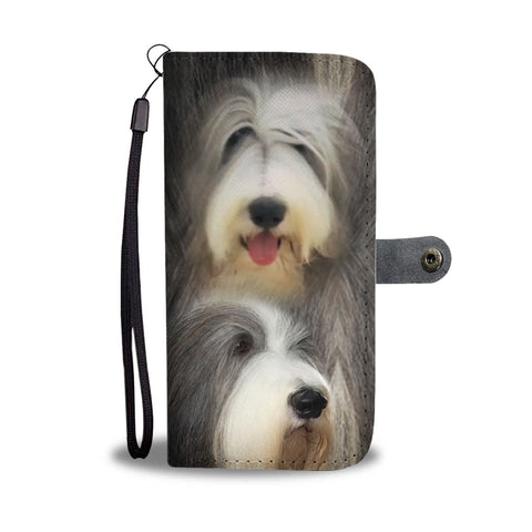 Bearded Collie Dog Print Wallet Case