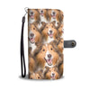 Shetland Sheepdog In Lots Print Wallet Case