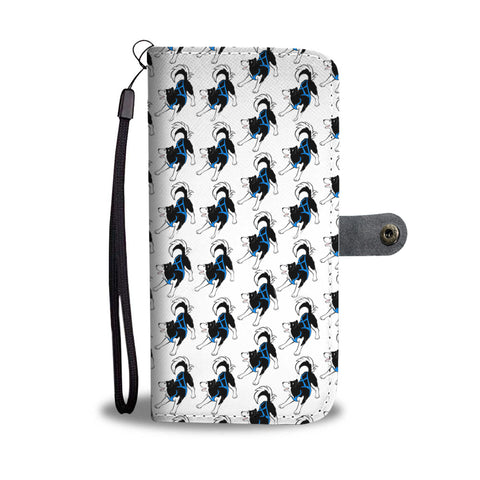 Siberian Husky Dog Pattern Print Wallet Case