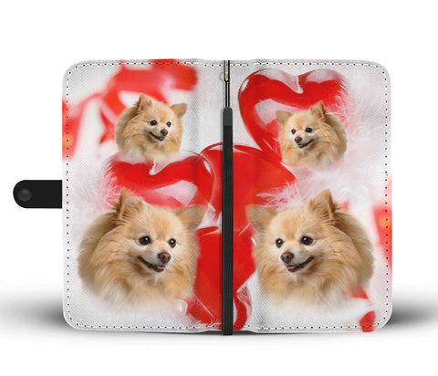 Pomeranian Dog Wallet Case