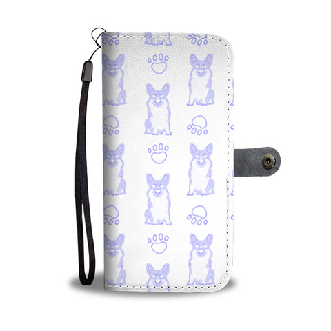 Pembroke Welsh Corgi With Paws Print Wallet Case