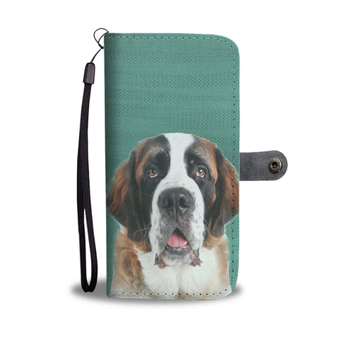 Amazing St. Bernard Dog Print Wallet Case