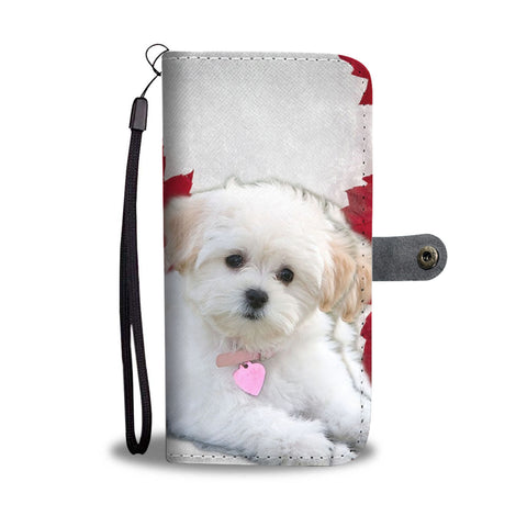 Maltese Puppy Dog Wallet Case