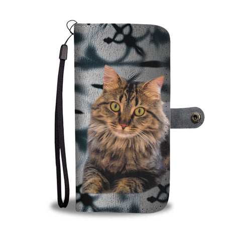 Maine Coon Cat Print Wallet Case