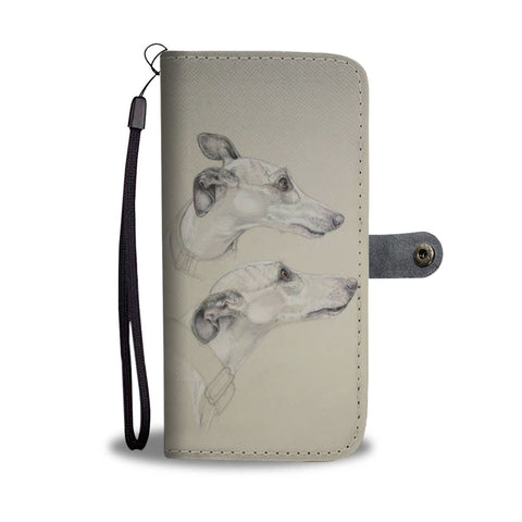 Amazing Whippet Dog Print Wallet Case