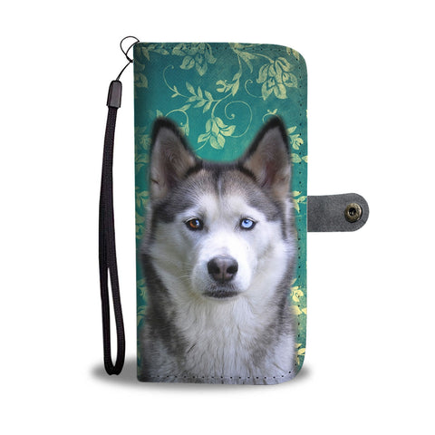 Siberian Husky Print Wallet Case