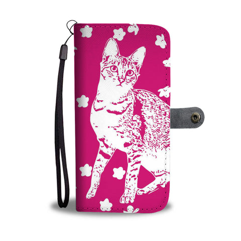 Savannah Cat Print Wallet Case