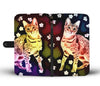 Cute Savannah Cat Print Wallet Case