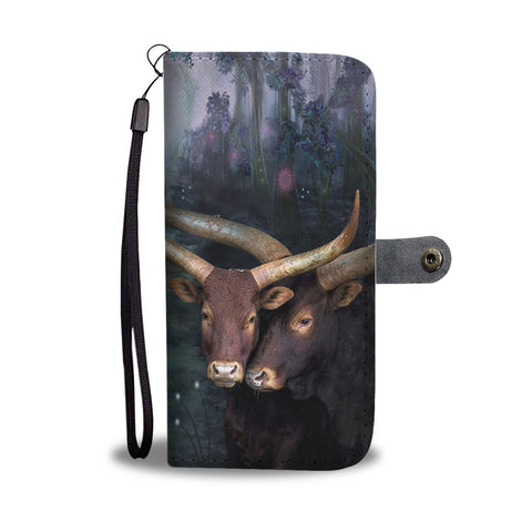 Ankole Watusi Cattle (Cow) Print Wallet Case