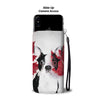 Cute Boston Terrier Print Wallet Case